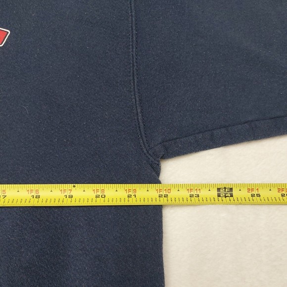 Vintage Cleveland Indians USA Made Majestic Tag Navy Blue Crewneck Size Large - Picture 6 of 9